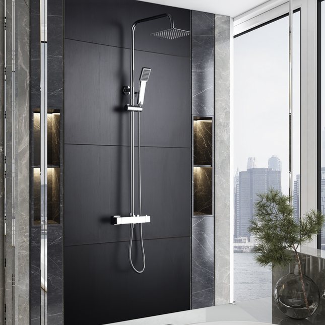 Conjunto Ducha Termostático ART de Imex Cromo | Seguridad y Calidad Probadas