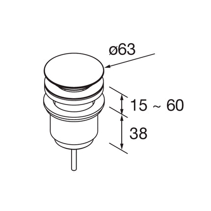 Válvula abierta FLOW . Disponible En Cromo y Negro mate