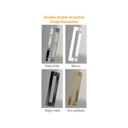 mampara angular glase gs607 tiradores