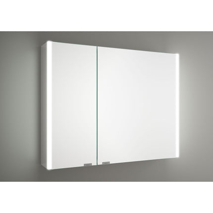 Armario ALLIANCE 80cm 2 puertas espejo doble con Enchufe y Luz Led Lateral IP44 (21.5W)