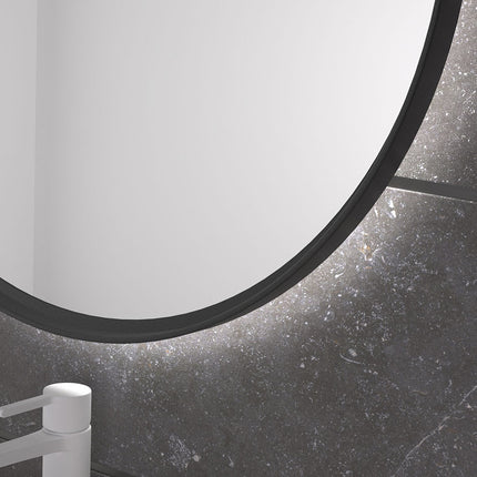 Espejo De Baño BEQUIA Circular | Marco Metálico A Elección | Luz Led 3 Tonos | Ip44