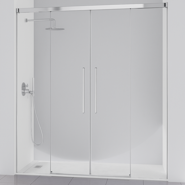 Mampara Ducha PAVÍA AI100 plata brillo