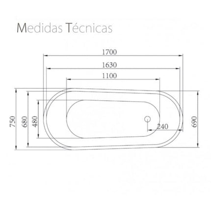 bañera caribe croquis