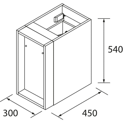 Medidas Coqueta toallero extraible
