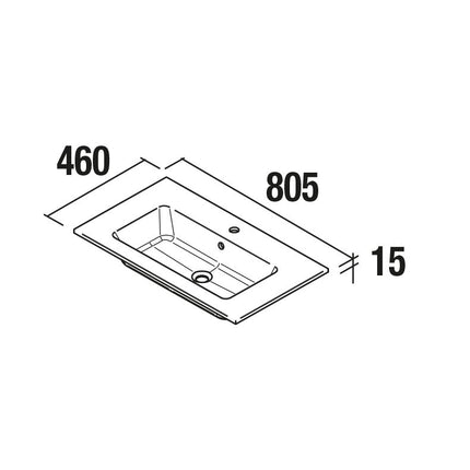 Lavabo VILNA MineralSolid 80 cm