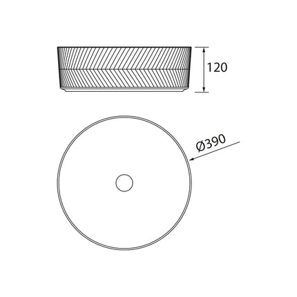 medidas Lavabo sobre Encimera DUNE