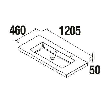 croquis Lavabo TOSCANA 120 cm