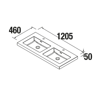 Lavabo TOSCANA Doble Poza medidas