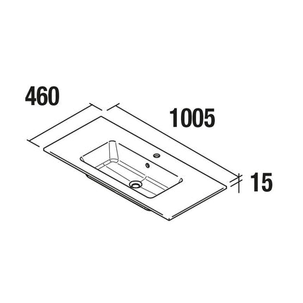 Lavabo VILNA MineralSolid 100 cm