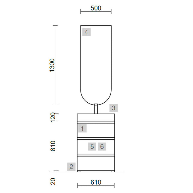Medidas Conjunto SPIRIT 60 cm Terracota