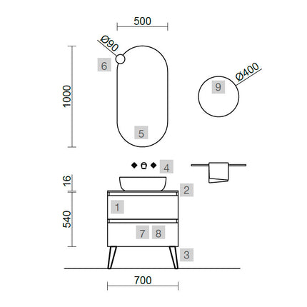 croquis spirit 700 azul noche