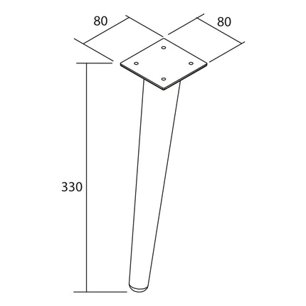 Juego de 2 Patas DANNA 33 cm