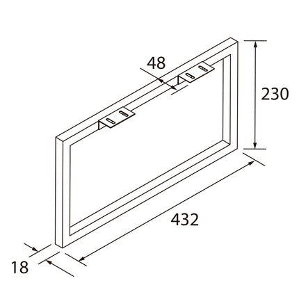 Juego 2 patas marco negro mate - 230x432 mm o 330x432 mm | Estructura reforzada