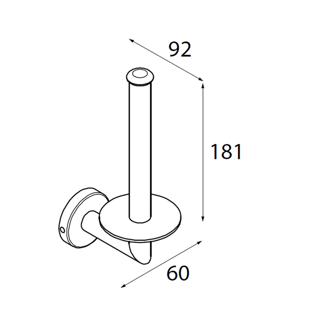 Medidas Portarrollos supletorio LISSY BLACK