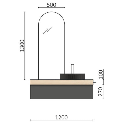 Conjunto SPIRIT 120cm Antracita - Diseño Moderno y Acabado Premium