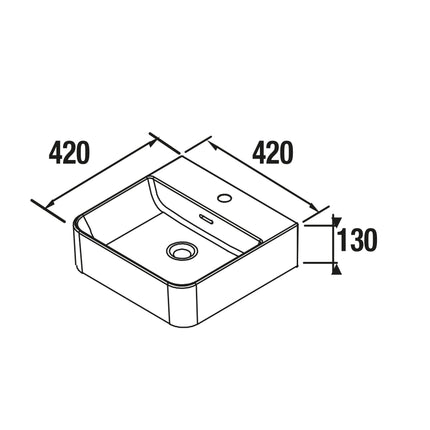 Medidas Lavabo de Posar TENTO 420