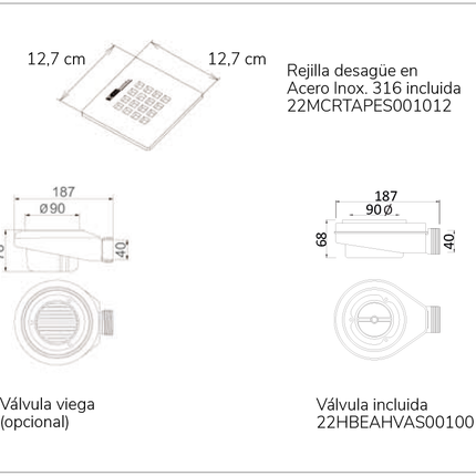 Plato de Ducha ELIO medidas