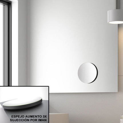 Espejo De Baño Santorini | Luz Led Frontal Y Trasera | Marco Fino | 3 Tonos De Luz | Ip44