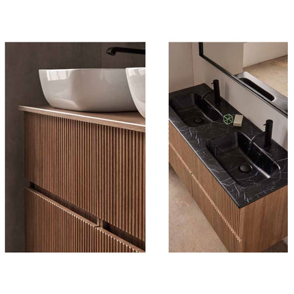 Mueble de Baño ETNA de Sanchis | 2 Cajones con Lavabo Cerámico | 7 Acabados