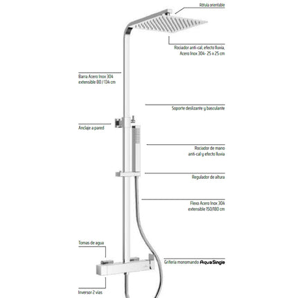 Partes Conjunto de ducha GRECIA