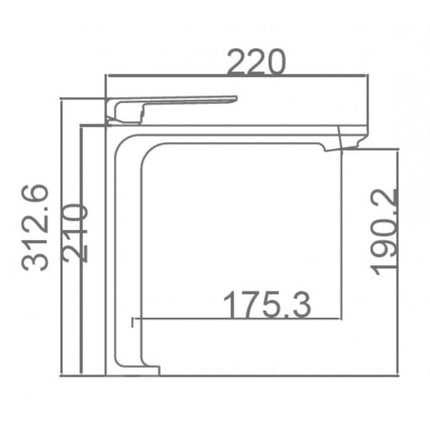 Grifo Lavabo Extra Alto Negro Mate FIYI | Diseño Moderno y Minimalista | Acabado Antihuellas | IMEX
