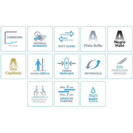 icons Mampara Ducha PAVÍA AI100 de Kassandra