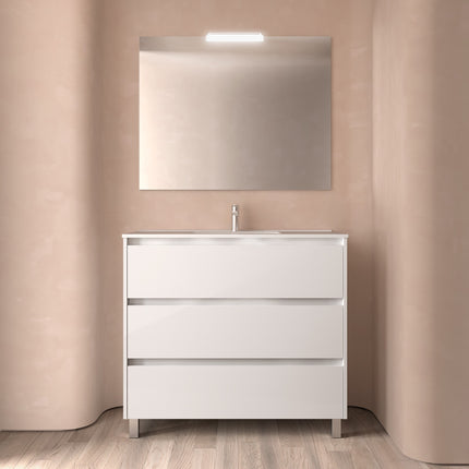 noja 3 cajones lavabo white