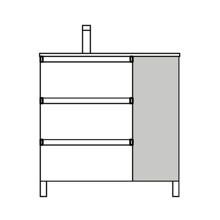 dibujo Coqueta 1 Puerta Apertura Push 