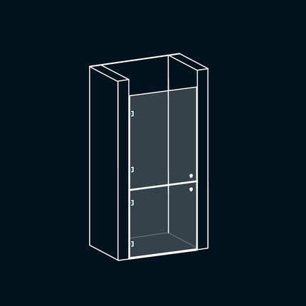 Mampara MUXIA frente de ducha 1 puerta partida