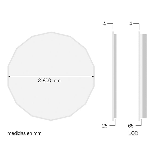Medidas Espejo Nassau Poligonal