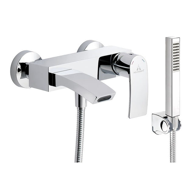 Grifo monomando de baño ducha ORLEANS cromo con caño en CASCADA