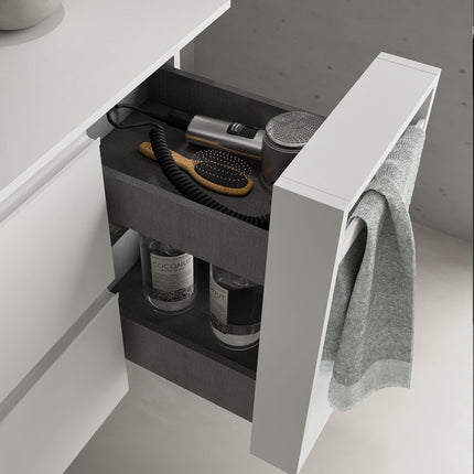 Coqueta Toallero Extraible abierta blanco