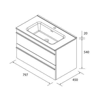 Medidas mueble born 800