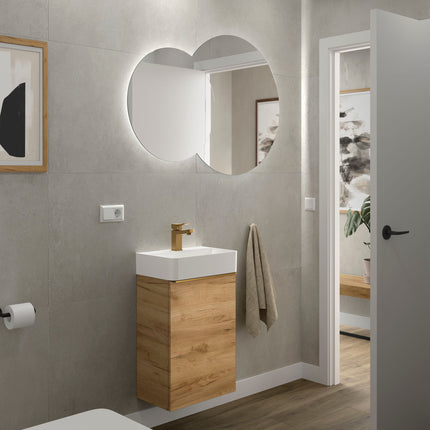 Mueble de baño para Espacio Reducido AIDA. 1 Puerta con Freno  (440 x 263 x 620 mm)