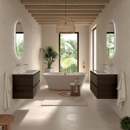 Mueble de baño MARA, 2 cajones eucalipto oceania 800