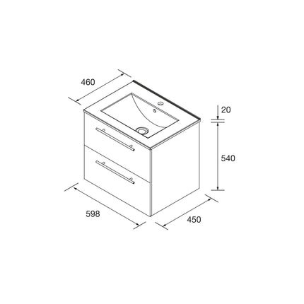 Medidas Conjunto SILANE 60cm