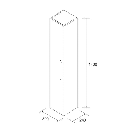 Pilar Auxiliar SILANE 1 puerta + Tirador de Salgar (140x30x24 cm)
