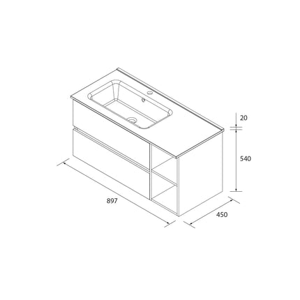 croquis bequi 900 2 cajones y coqueta