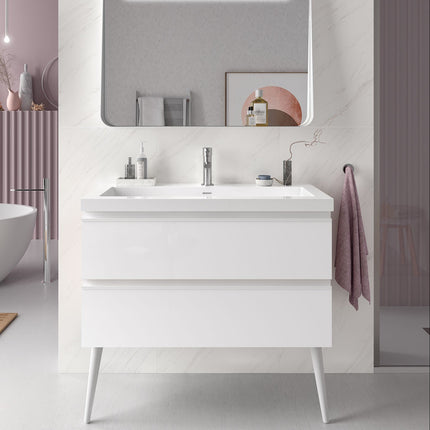 croquis Mueble SPIRIT 2 Cajones blanco 1000