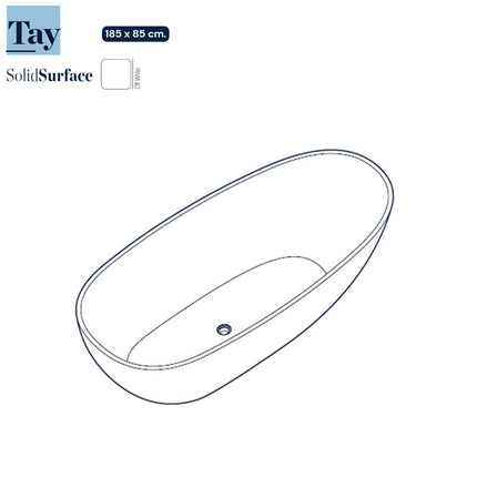 Croquis Bañera Exenta TAY Redonda