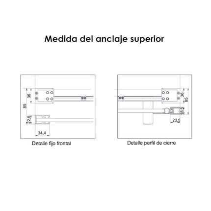 mampara triana TR102 anclaje