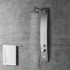 Columna Hidromasaje Monomando de acero inoxidable YARIS de altura 136 cm